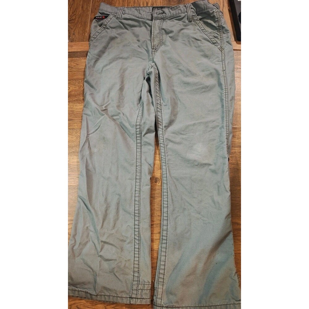 Ariat FR M4 Relaxed Boot Cut Jeans Mens 35x30 Gray Flame Resistant Work Pants US